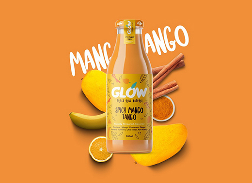 GLOW純天然系列果汁冰沙飲料包裝設(shè)計